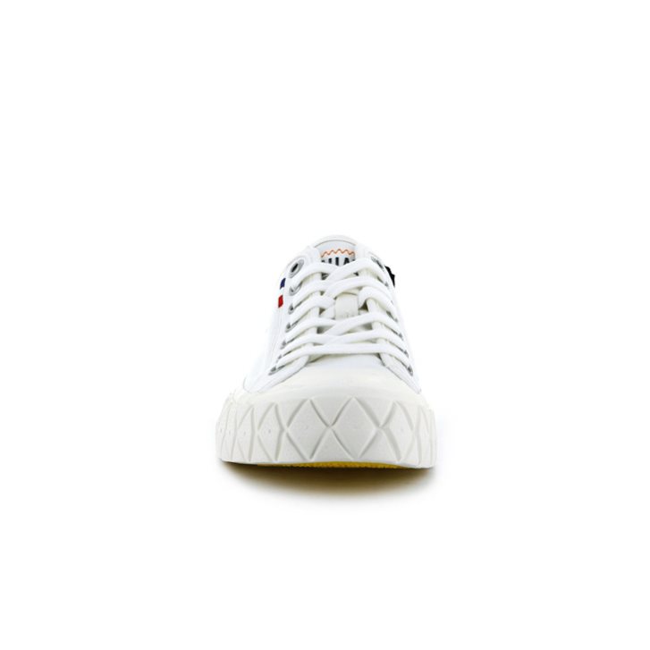 Palladium Palla Ace Canvas Low Tops Men's Sneakers White | UK R876-MIU